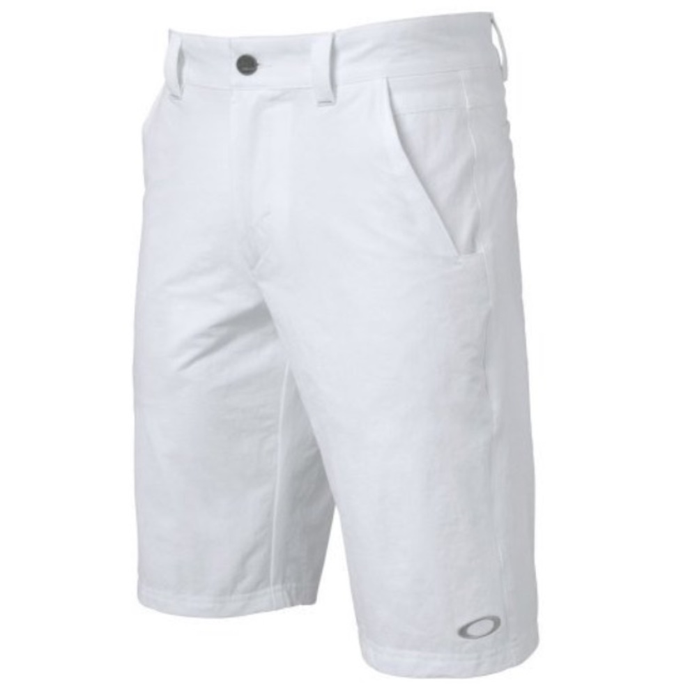 Men’s white Oakley golf shorts
